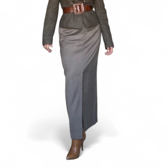 Wool Blend Maxi Pencil Skirt with Pockets Size 6 - Picture 8 of 12